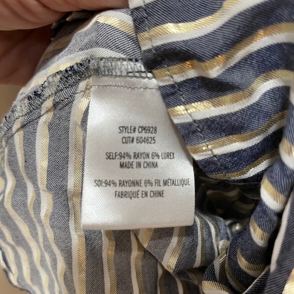 Eva Franco Anthropologie striped blouse - Picture 5 of 6